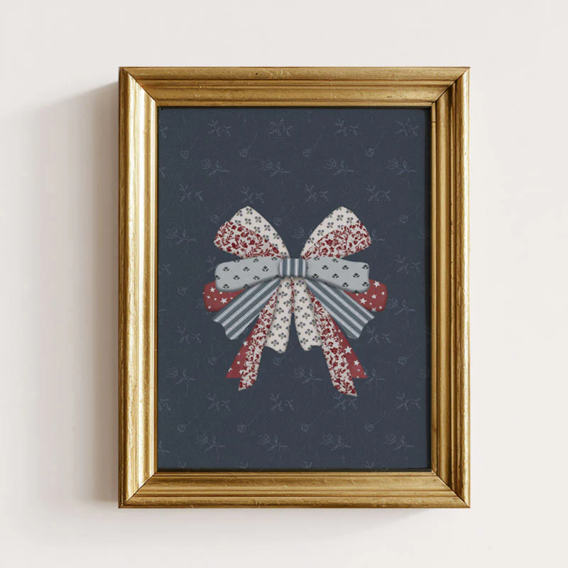 Americana Bow Art Print